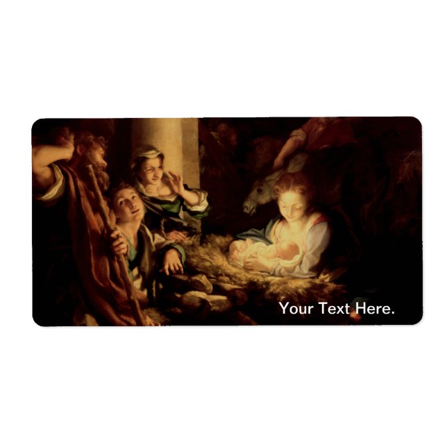 Étiquette Nativity - Holy Night - Correggio (Devant)