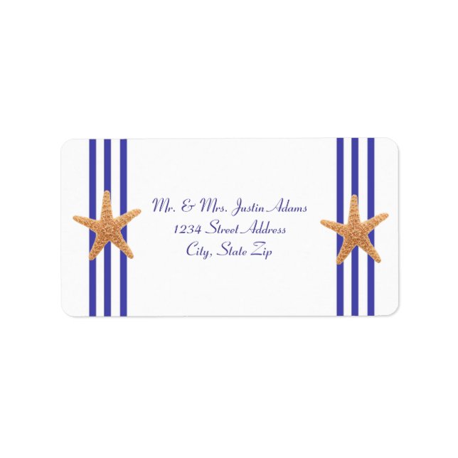 Étiquette Nautical Starfish - Address Labels (Devant)