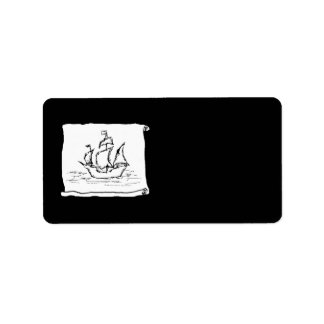 Étiquette Navire pirate.