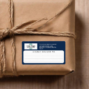 Étiquette Navy Blue Livrer Avec Plaisir À L'Expédition De Lo