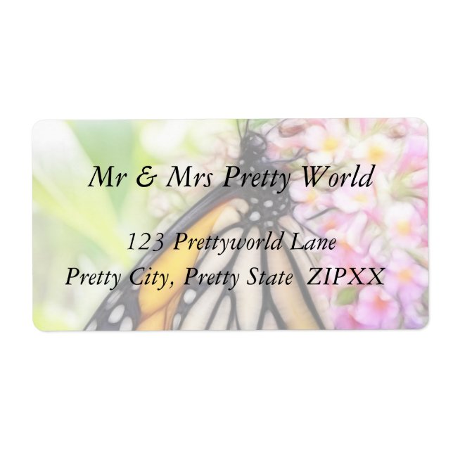 Étiquette Nectar de sipping papillon monarque (Devant)