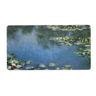 Étiquette Nénuphars de Claude Monet, Fleurs Vintages