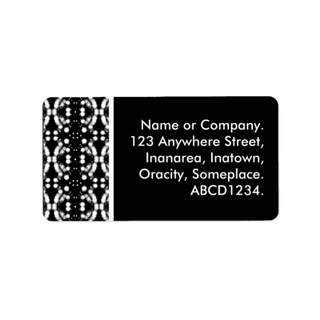 Étiquette Néon blanc (Devant)