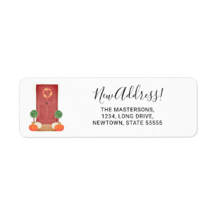 Étiquette New Address Fall Pumpkin Return Address Label