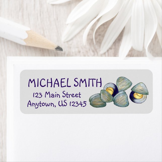 Étiquette New England Clams Clambake Beach Summer Seafood (En situation)