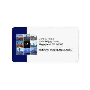 Étiquette New York City Skyline 8 Photo Collage