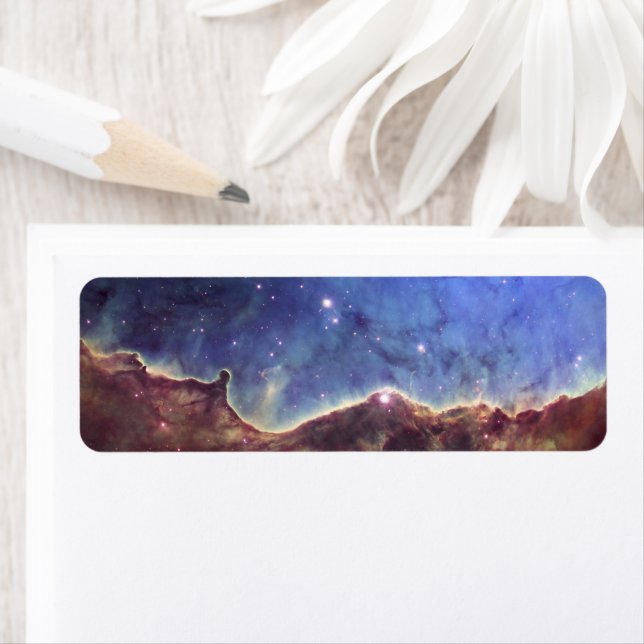 Étiquette NGC 3324 Photo céleste Brown et bleu (En situation)