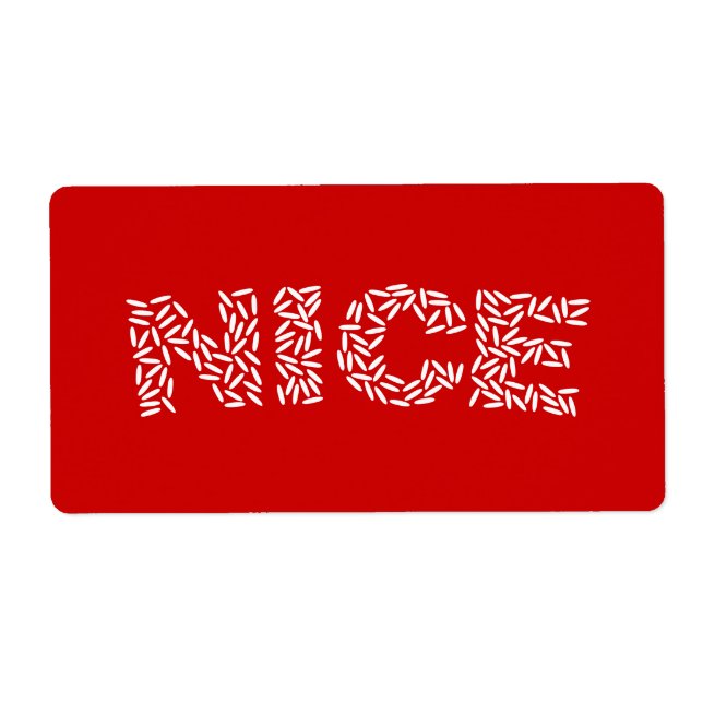 Étiquette Nice Riz (Devant)