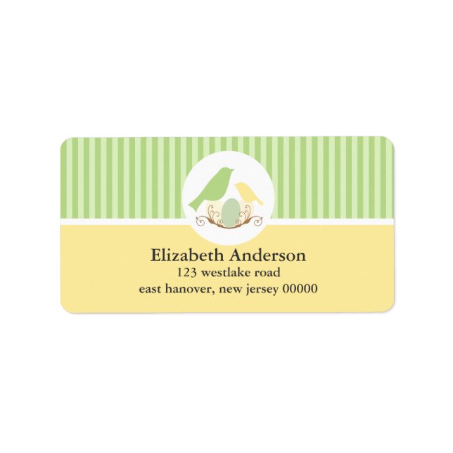 Étiquette Nid d'oiseaux (Devant)