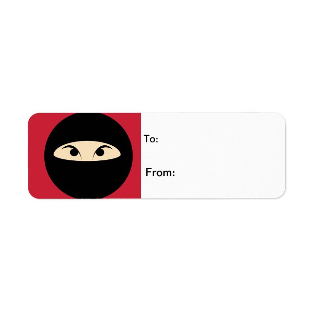 Étiquette Ninja Face (Devant)