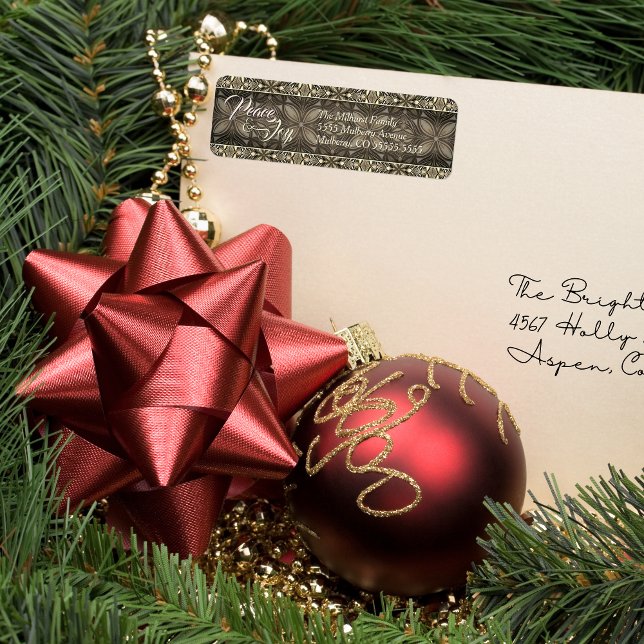 Étiquette Noël Brown pour la paix et la joie (Créateur téléchargé)