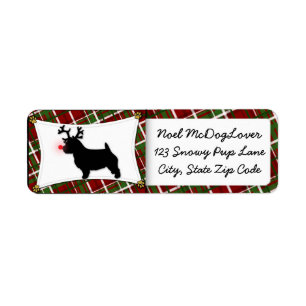 Étiquette Noël de Norwich Terrier