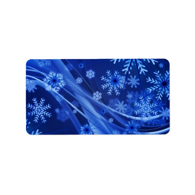 Étiquette Noël des Flèches de neige en hiver (Devant)