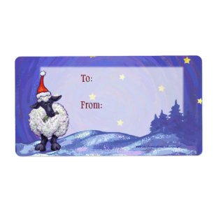 Étiquette Noël des moutons