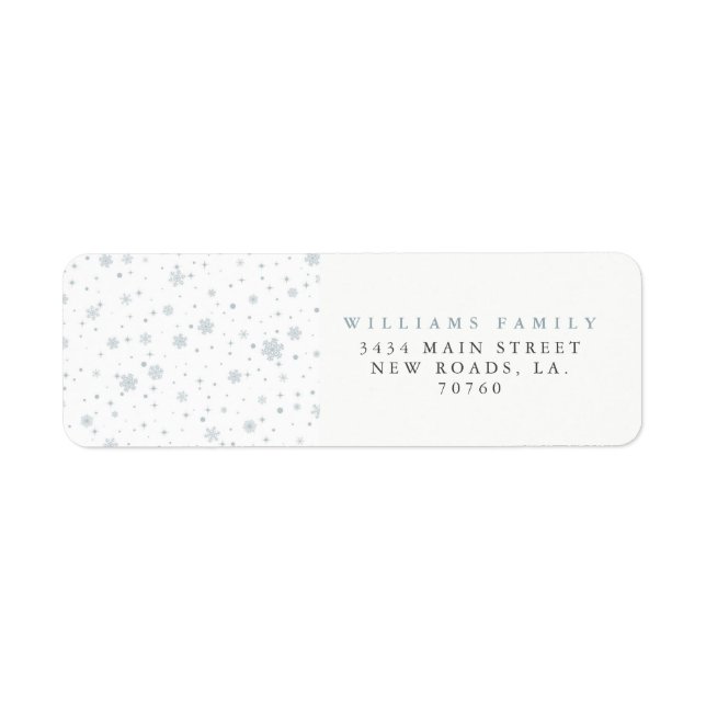 Étiquette Noël des snowflics d'hiver (Devant)