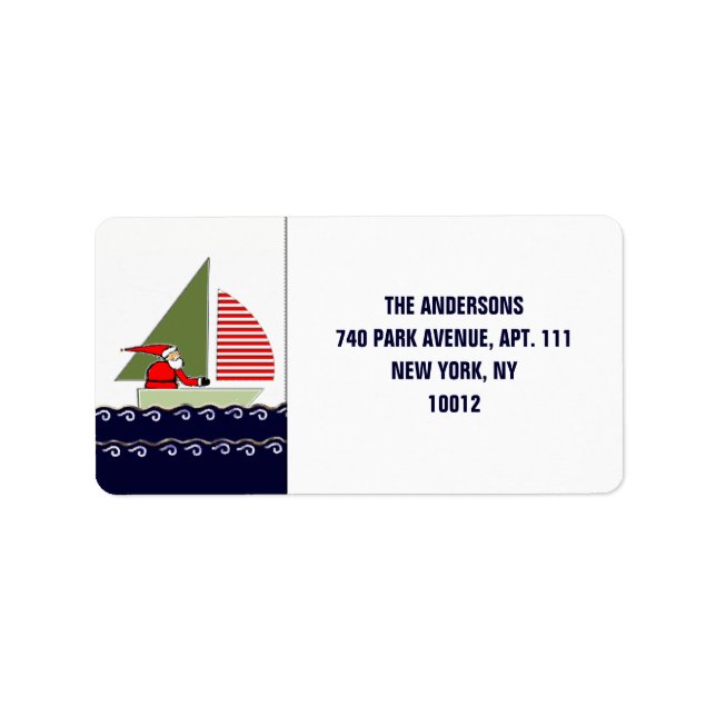 Étiquette Noël en mer (Devant)