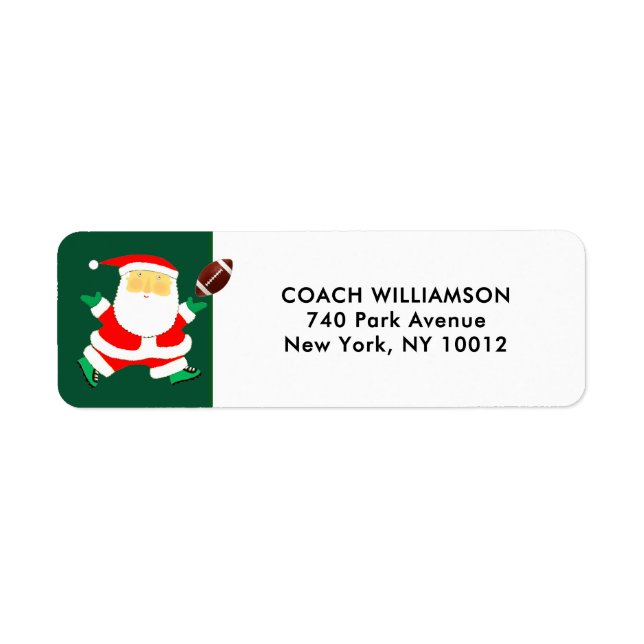 Étiquette Noël Football (Devant)