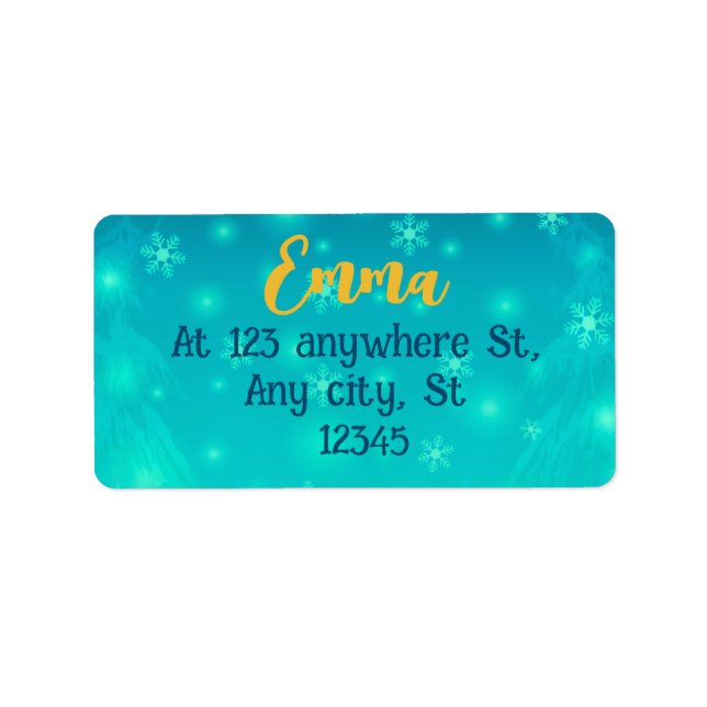 Étiquette Noël Gingerbread Candy House et Nouvel An (Devant)