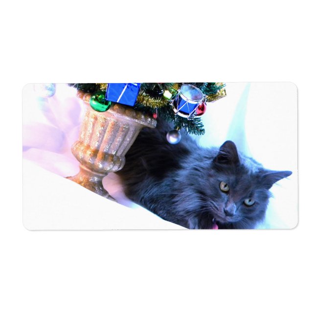 Étiquette Noël gris (Devant)