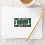 Étiquette Noël moderne Green Holiday Adresse<br><div class="desc">Étiquette de adresse de Noël vert moderne</div>