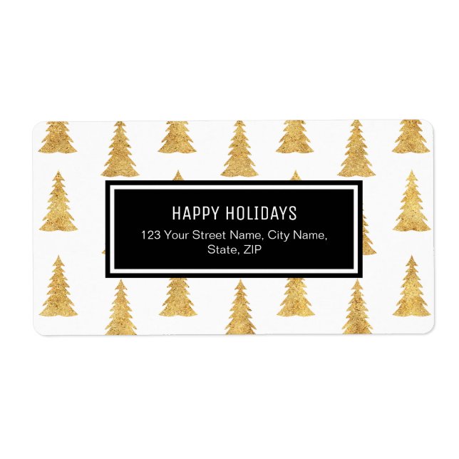 Étiquette Noël or (Devant)