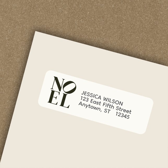 Étiquette NOEL Pop Art Inspiré Noël Adresse de retour (Créateur téléchargé)