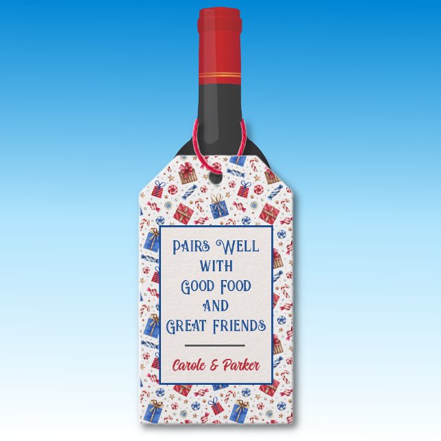 Étiquette Noël pour cadeau de bouteille de boisson (Créateur téléchargé)