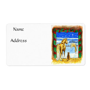 Étiquette Noël stable