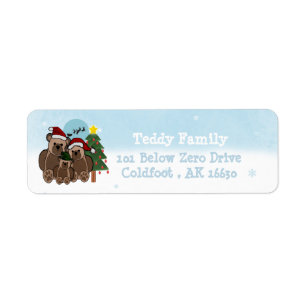 Étiquette Noël Teddys