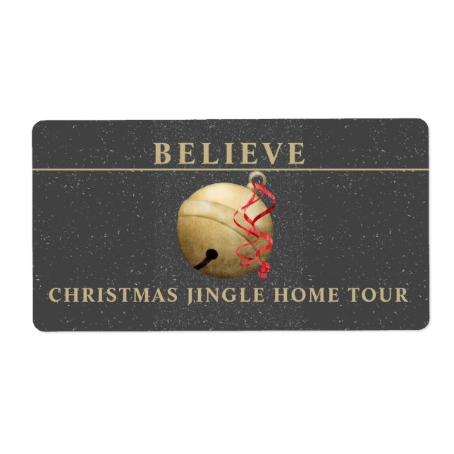 ÉTIQUETTE NOËL VACANCES JINGLE BELL (Devant)