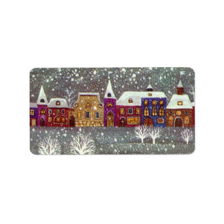 Étiquette Noël Vintage, Cheval du Père Noël