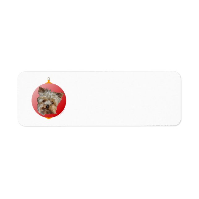 Étiquette Noël Yorkshire Terrier (Devant)