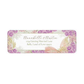 Étiquette Nœud en terre cuite San Telmo et bouquet rose pous