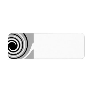 Étiquette Noir, Blanc et Gris Twist Design.