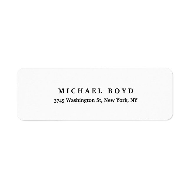 Étiquette Noir Blanc Unique Style Rétro Classique (Devant)