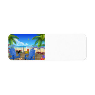 ÉTIQUETTE NOIR CAT BEACH PATIO HEUREUX ARRIÈRE - PLANS DE V