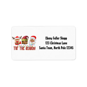 Étiquette Noir fort Père Noël Melanin Noël Claus Hommes