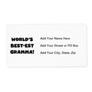 Étiquette Noir ou blanc du Meilleur-est Gramma du monde
