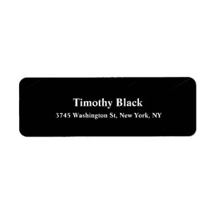 Étiquette Noir Plaque Style Moderne Minimaliste