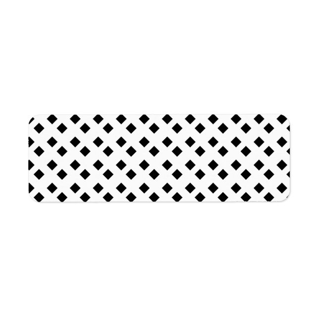 Étiquette Noir sur Diamant Blanc Design (Devant)