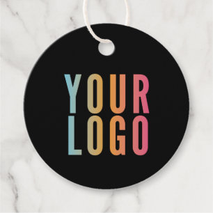 Étiquette noire d'adresse de logo d'entreprise