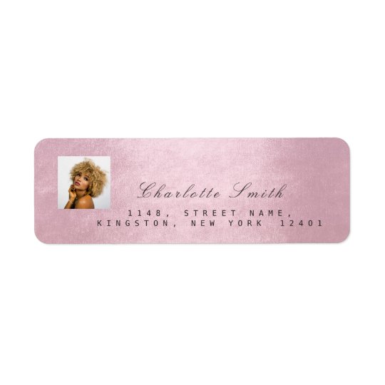Étiquette Nom d'adresse du rose RSVP de rose de photo