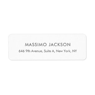 Étiquette Nom d'adresse minimaliste personnalisé