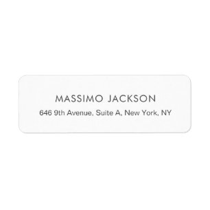 Étiquette Nom d'adresse minimaliste personnalisé