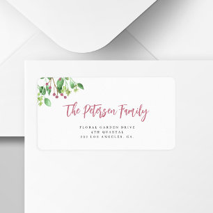 Étiquette Nom de famille des baies sèches de Noël adresse de