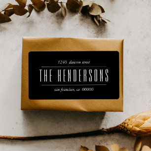 Étiquette Nom de famille du script moderne Bold