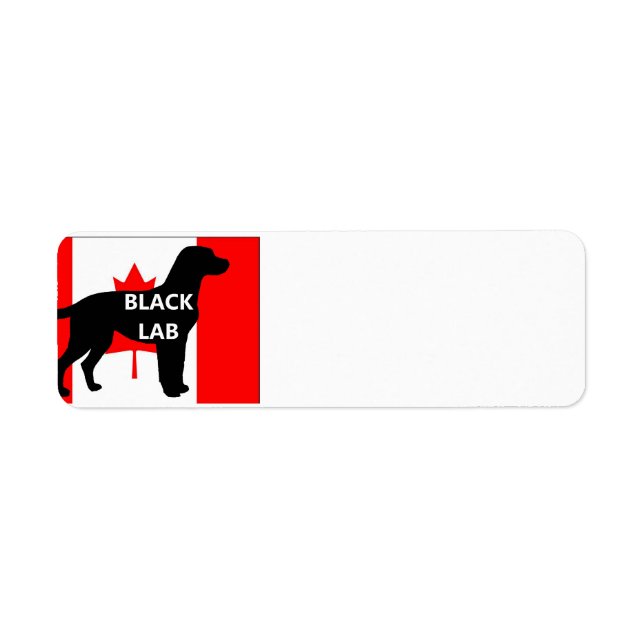 Étiquette nom de laboratoire noir silo Drapeau canadien (Devant)