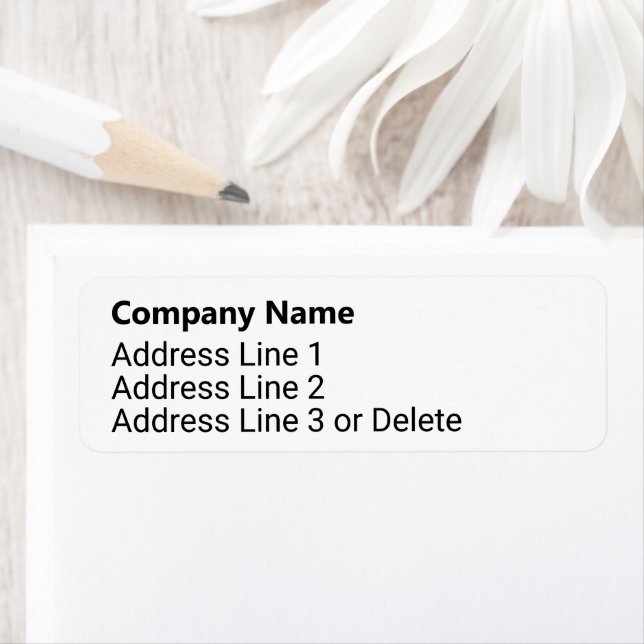 Étiquette Nom de l'entreprise Modèle d'adresse de retour en  (En situation)