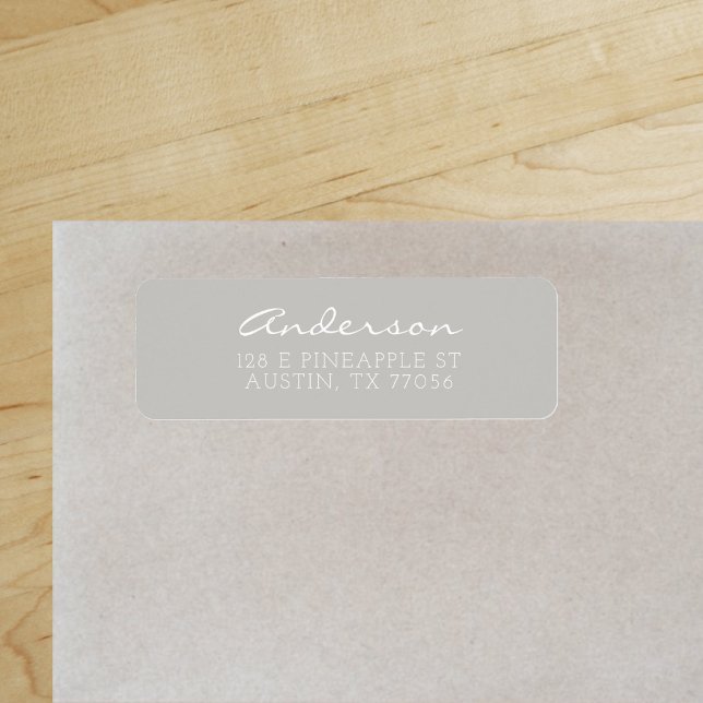 Étiquette Nom de script de famille personnalisé | Adresse de ("Everyday is abundantly beautiful." 
Sincerely Best Wishes from Lucky Design World)
