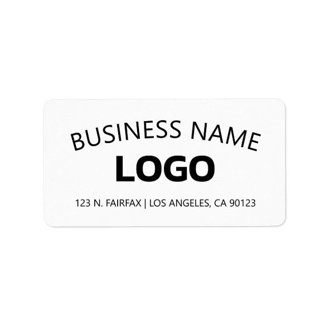 Étiquette Nom d'entreprise modifiable, site Web et logo télé (Devant)